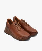 کفش چرم اسپرت مردانه مدل m1011 رنگ عسلی - تصویر پنجم