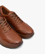 کفش چرم اسپرت مردانه مدل m1011 رنگ عسلی - تصویر ششم