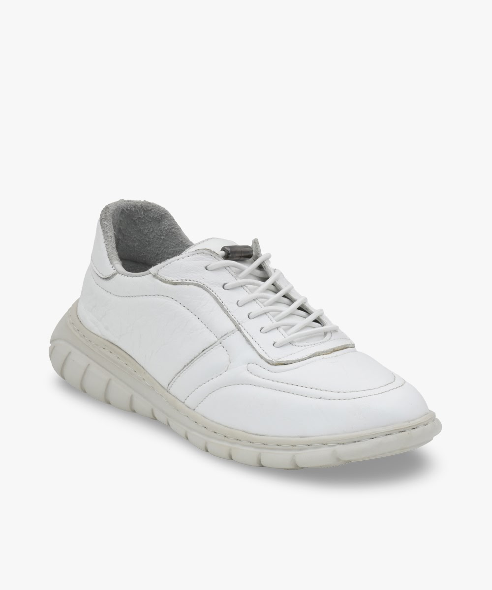 L34-white-01 کفش چرم اسپرت کد L34 - سفید - تصویر اول