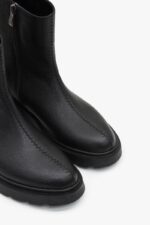 نیم بوت چرم زنانه کد D56 - Image 4