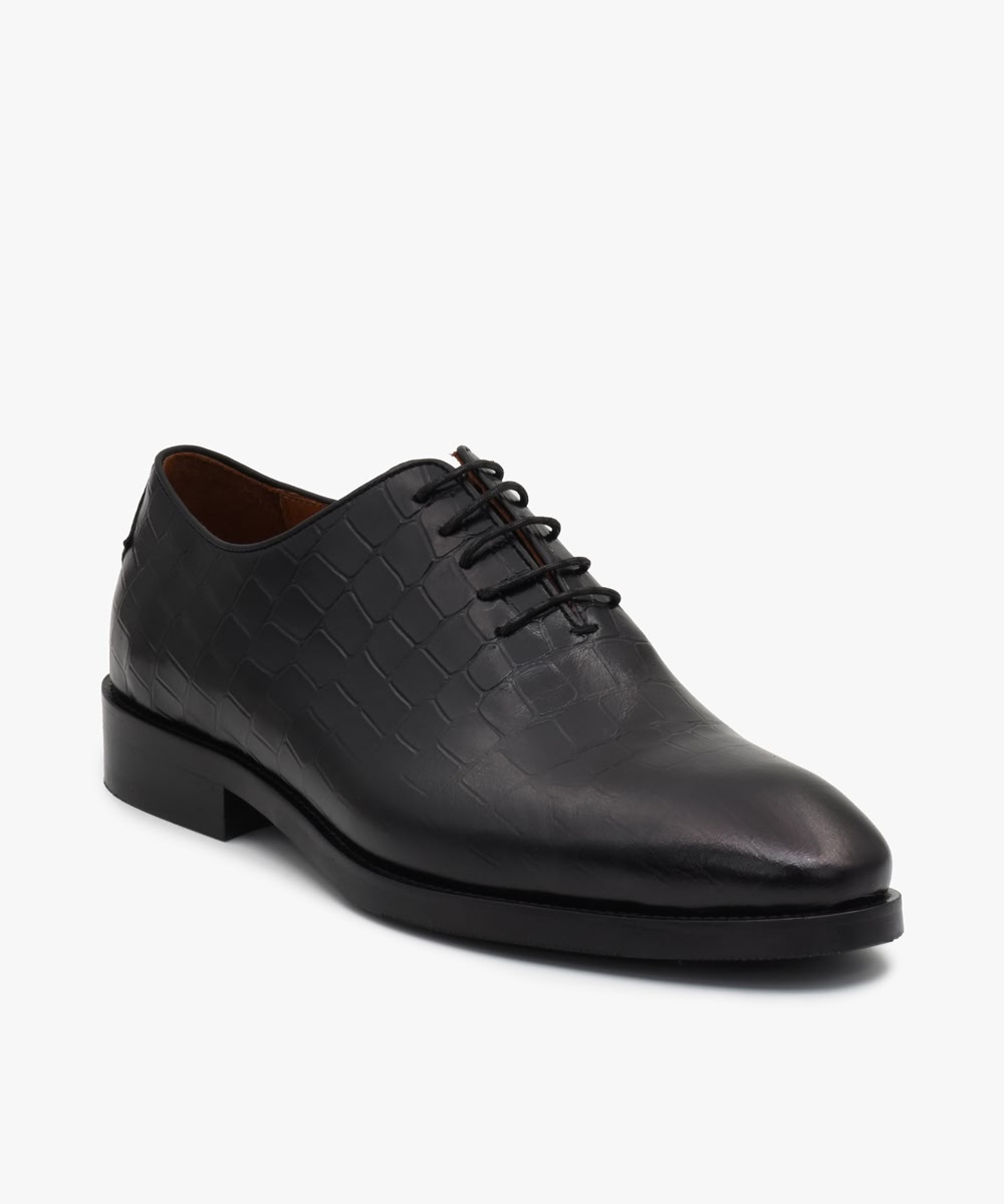 S16-black-01 کفش چرم کلاسیک مردانه کد s16 - Image 1