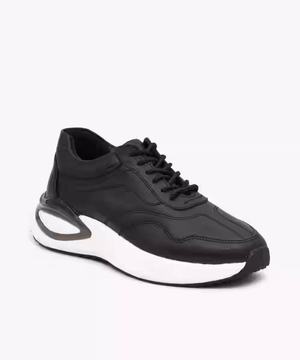 D69-black-01 کفش چرم اسپرت زنانه کد D69 - تصویر 1