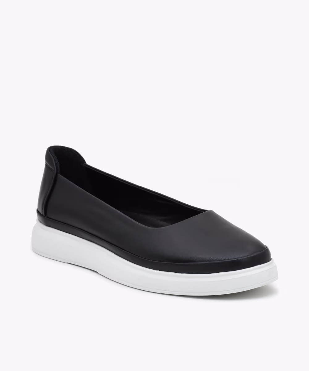 T41-black-01 کفش چرم زنانه کد T41 - تصویر 1
